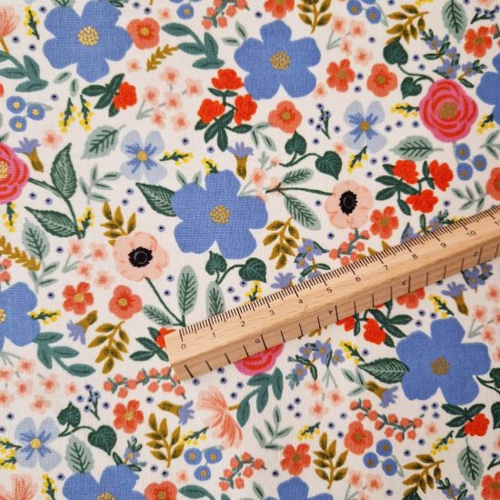 coton imprimé champêtre motif floral rifle paper co